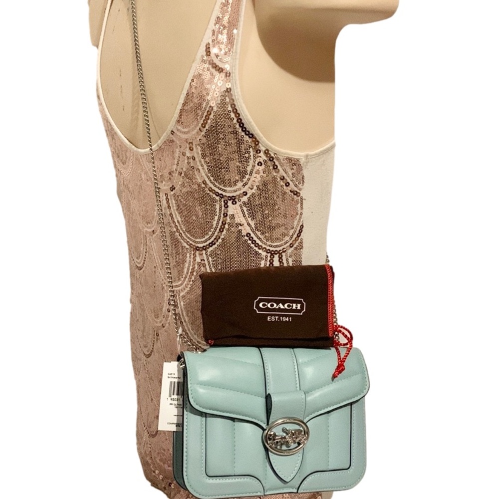 🌻COACH C4519 🌻 WATERFALL QUILTING GEORGIE CROSSBODY BAG MSRP $398